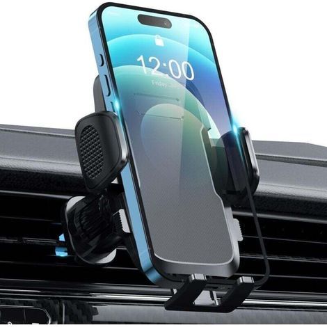 Support Telephone Voiture Grille Aération,Rotatif à 360°, Porte Telephone Voiture avec Un Bouton de Libération, Compatible avec iPhone 14 Pro Max et Téléphones 4-7''-- (1/5)