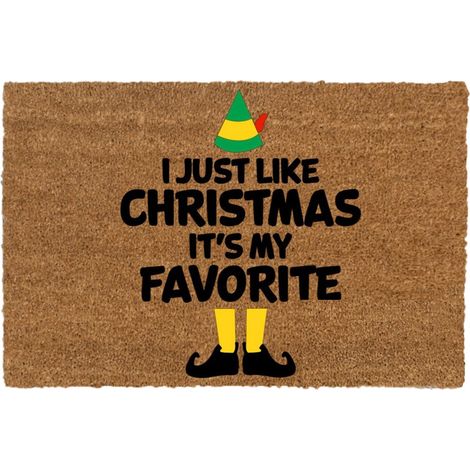 Tapis De Sol - Tapis De Noël À Bord Droit - Pour Entrée Extérieure Ou Intérieure - 1 Pièce (1/4)