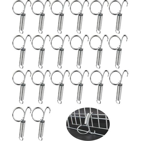 Crochets à Ressort pour Cage,loquet de Porte à Ressort Printemps Crochet De Verrouillage,Fixation Pet Cage Porte pour Fixer Lapin,Écureuils,Oiseaux,Rongeurs (1/5)