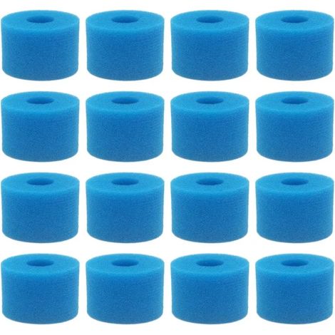 Filtre en mousse réutilisable et lavable pour piscine Intex l's, cartouche éponge adaptée au Bubble Jetted Pure SPA, 16 pièces (1/5)