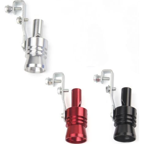 SHINING HOUSE Sifflet de Voiture Turbo Sound,3 Pièces Alliage D'aluminium Turbo Queue Simulateur Sifflet de Silencieux Tuyau Échappement Sonore  Blow-off Simulator Valve Voiture Sound Pipe Valve.