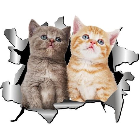 Stickers De Voiture 3D Stickers De Chat Mignon Stickers De Mur à Thème Animalier Stickers De Voiture Décoration Personnalisé Fenêtre Pare-Chocs Fissure Voiture Autocollant (1/5)