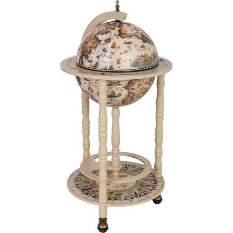 Mueble botellero globo terraqueo blanco D44.3x87h cm (1/5)