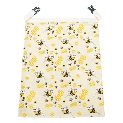 Bolsa para pan,33 x 43 cm,Bolsa de lino recubierta de resina de algodón y cera de abeja,Con cierre de hebilla,Bolsa de almacenamiento (1/5)