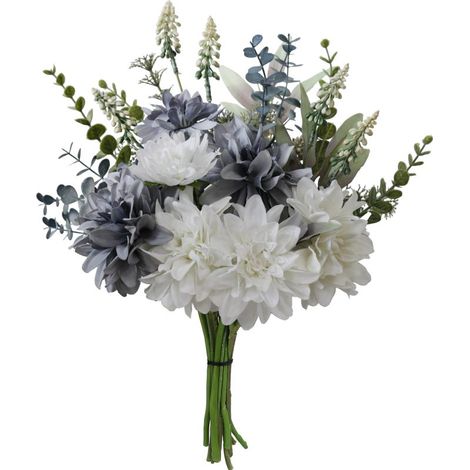Beyamis Bouquet roses soie 16cm - Vase verre décoration mariage (1/5)
