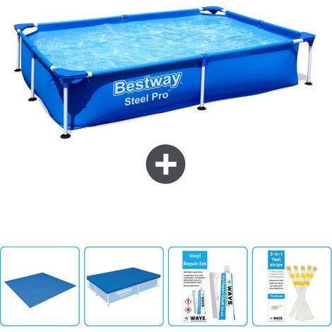 Bestway Steel Pro Rechteckig - 221x150x43 cm - 5-teilig  S22703 (1/4)