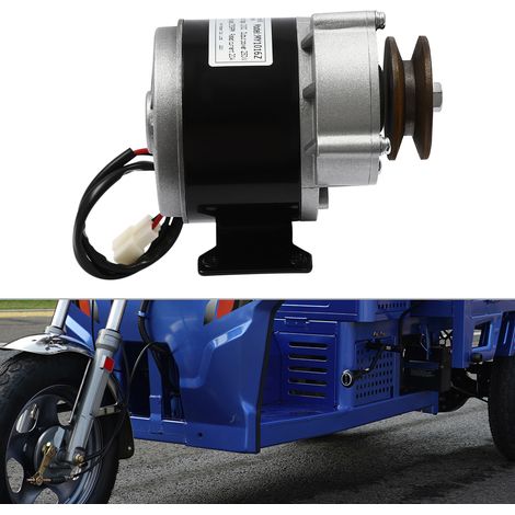 DC-Motor Elektromotor Mit Untersetzungsgetriebe Riemenscheibe Getriebemotor