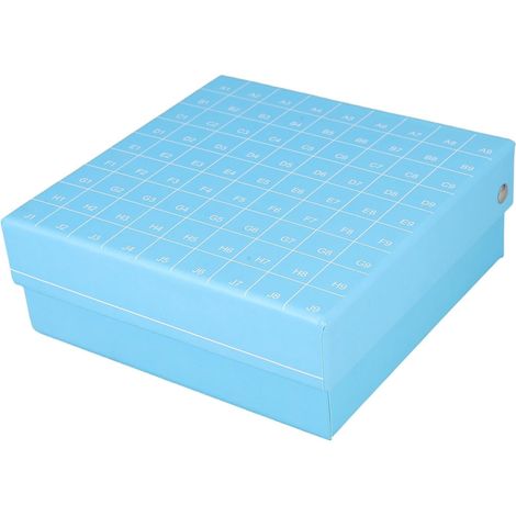 Boîte de Congélation Rangement Pratique pour Tubes 81 Cases Couvercle Rabattable en Carton Organisation Facile Congélateur de Laboratoire (1/5)
