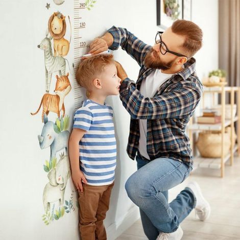 Toise Murale - Mesure Hauteur Enfants 50 à 150 cm - Autocollant PVC Décoratif Chambre Bébé - 1 Pièce (1/5)
