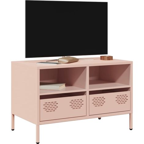 TV-Schrank Rosa 68x39x43,5 cm Kaltgewalzter Stahl