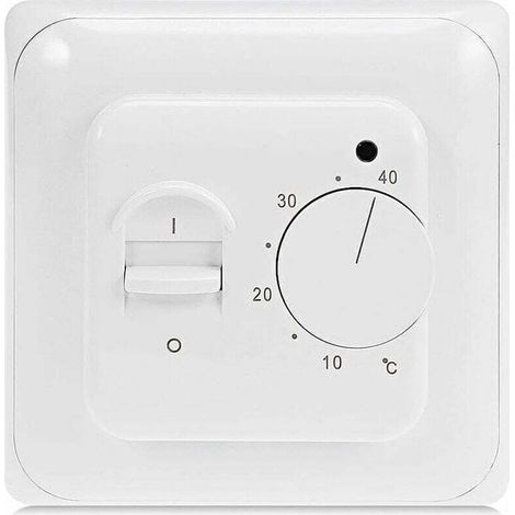 Manuel Thermostat Chauffage au Sol Electrique avec sonde AC 220V 16A, Régulateur de Thermostat Plancher Chauffant Mécanique,de