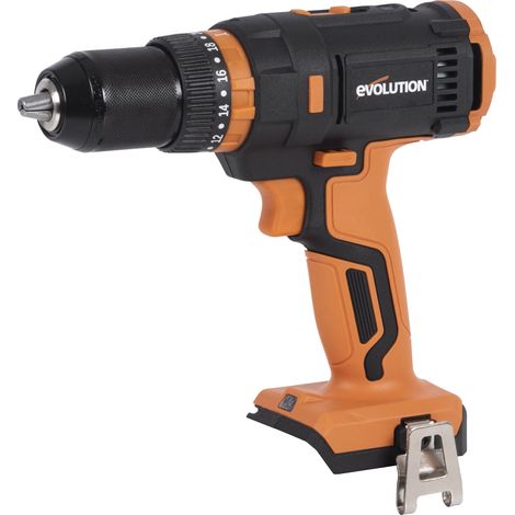 Evolution Power Tools R13CMB-Li Trapano combinato cordless con velocità variabile e cinghia con gancio, nero arancia (1/5)