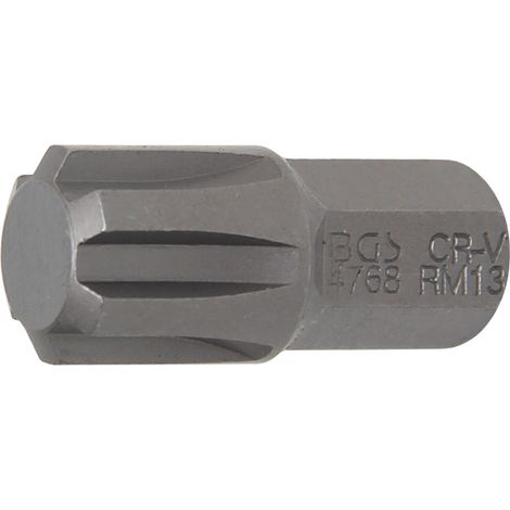 Inserto  lunghezza 30 mm  attacco esagono esterno 10 mm (3/8")  profilo a cuneo (per RIBE) M13 (1/2)
