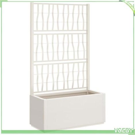 Jardinière avec treillis - FAFEICY - 368779 - Blanc - 80 x 36 x 140 cm - 80 L (1/5)