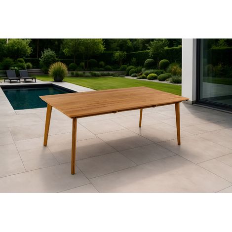 Gartentisch Outdoor massiv Teakholz 180 x 100 wetterfest & robust HARRY (1/4)
