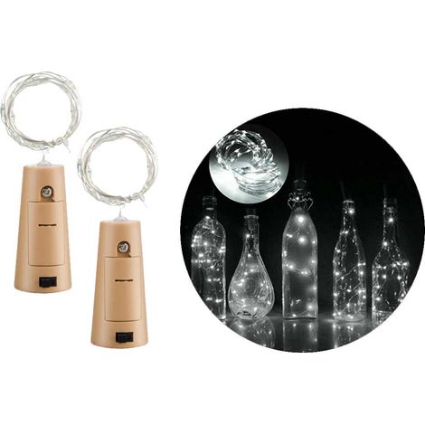 Lot de 2 guirlandes lumineuses LED blanches, pour les fêtes, les mariages, les fenêtres, les arbres et les décorations saisonnières.-AquaForge (1/5)