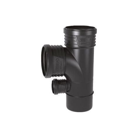 Wavin Sitech+ derivazione doccia doppia nera DN 50 e DN 100