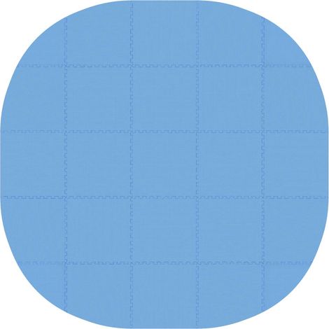 Pool Ground Mat 25 pcs Ø 292 cm Round EVA Foam Blue vidaXL