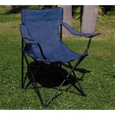 Sedia Pieghevole da Campeggio in Acciaio Telo in Pvc Blu 52X52X80 Cm Papillon