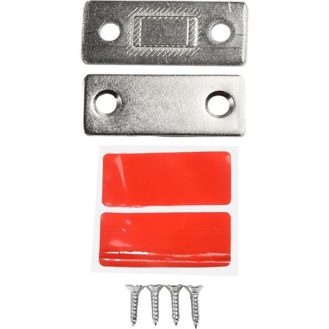 Serrure magnétique pour porte de placard, vis et adhésif, noir (1/5)