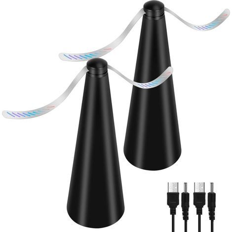 Lot de 2 ventilateurs anti-mouches, anti-moustiques sans produits chimiques, éloigne les mouches et les insectes des aliments, pour le camping, la salle à manger, le jardin (1/5)