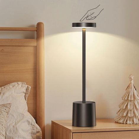 Kabellose Tischleuchte mit Touch-Dimmerfunktion, IP54 wasserdicht, wiederaufladbare LED-Leuchte für den Innen- und Außenbereich