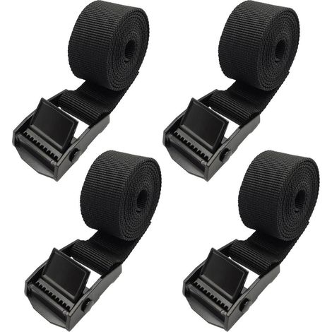 Sangles d'arrimage 1m, 4 pièces, avec boucle à pression en alliage de zinc, pour vélo, moto, voiture