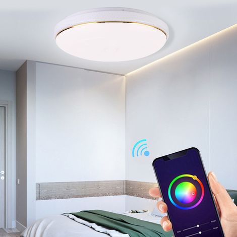 AC85-265V 48W 15,8 Zoll RGB+W Smartphone-gesteuerte WLAN-Smart-LED-Deckenleuchte (1/5)