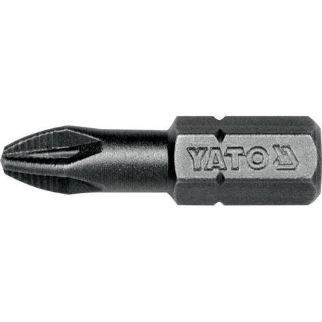 Schrauberbits PZ2 25 mm, 50 Stück, S2-Stahl, sandgestrahlt