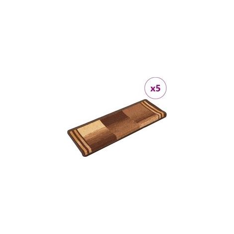 Selbstklebende Treppenstufenstreifen, 5er-Packung, 65 x 21 x 4 cm, braun - Crezuo (1/4)