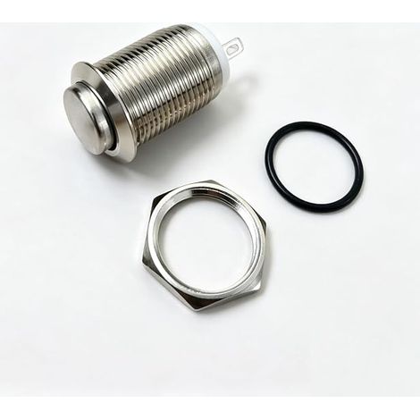 Metal Momentary Push Button Mushroom Head Round Start Button 1NO ON Automatic Reset Domed Screw Terminal (Red) (1/4)
