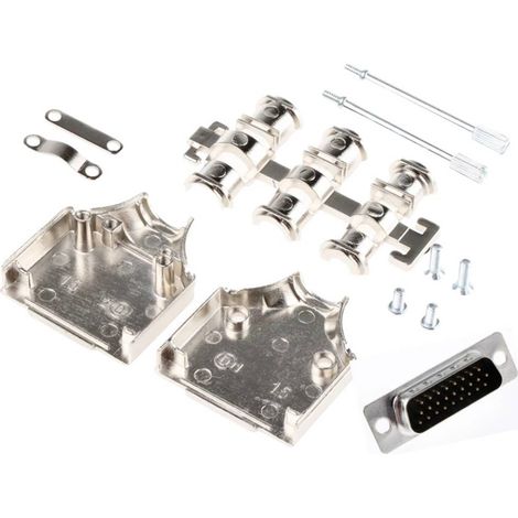 MH Connectors MHDM15-HD26MS-K KIT connettori femmina SUB-D 180 ° Numero Poli (num): 15 Punte a saldare 1 pz.