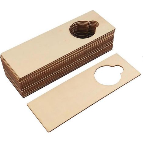 Lot de 20 supports de poignée de porte en bois brut à peindre, pour loisirs créatifs, décoration intérieure (maison, bureau, commerce). (1/5)