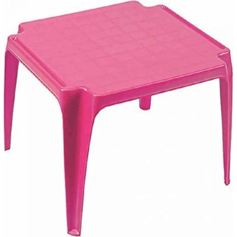 Mesa de juego de plástico fucsia para niños 55x50x44