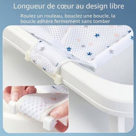 Hamac Bain Bébé - 5 Sangles Sécurité - Maille Respirante - Anti-Glissant - Baignoire Pliable - Couss CASSETTE RECHARGE POUR SEBUMET (1/5)