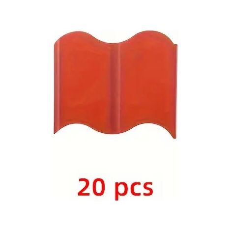 Bordure de jardin PP pour pelouse parterres, plaque de protection plantes, délimitation massifs et allées — Composition : 15 × 14 cm, Couleur : rouge (1/5)