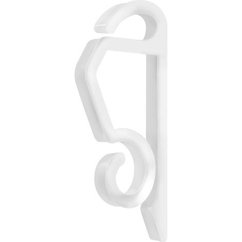 Lot de 200 pinces pour guirlandes lumineuses de Noël, crochets en plastique pour gouttières, pour suspendre des décorations de Noël et d'Halloween (blanc) (1/5)