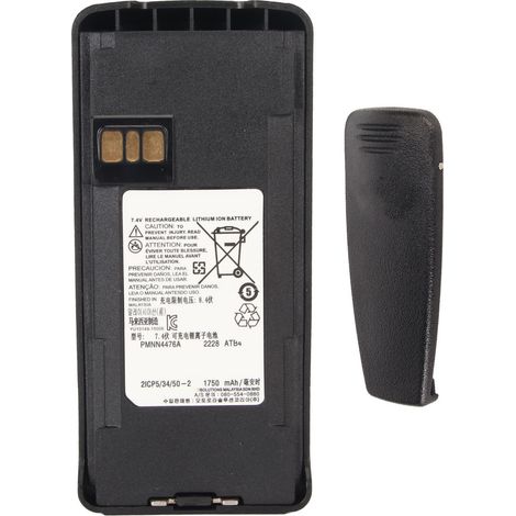 Batterie lithium 1750mAh 7.4V PMNN4476A pour talkie-walkie Motorola CP1200 CP1300 CP1600 CP1660 CP185 CP476 (1/5)