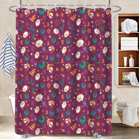 Rideau de bain en polyester 180x180 avec œillets rideau étanche pour salle de bain moderne (1/5)