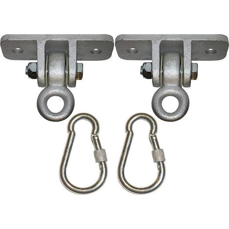 Supports de balançoire robustes avec mousqueton, crochets de suspension pour fixation au plafond (1/4)