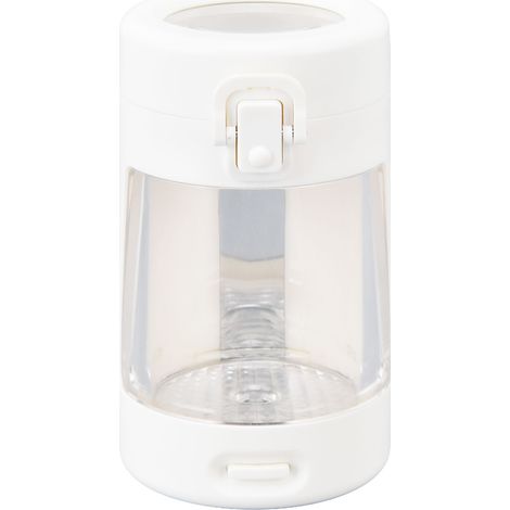 Bocal de rangement hermétique transparent avec broyeur LED et loupe grossissante 8x pour herbes (1/5)