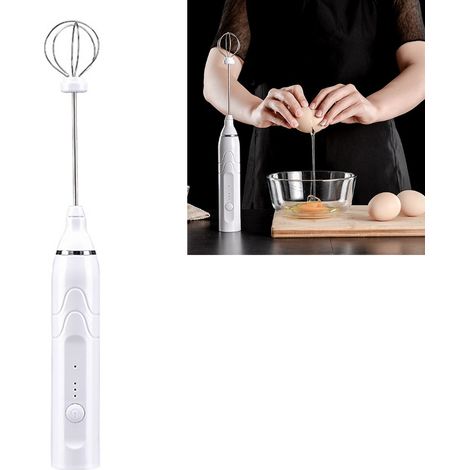 Batteur électrique à main rechargeable USB, fouet à œufs automatique, mousseur à lait, grande capacité, fonctionne sur batterie. (1/5)