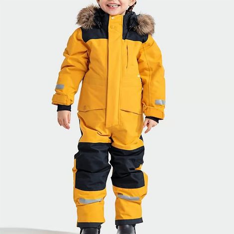 Combinaison Hivernale Enfant - Imperméable - Capuche Avec Fourrure Synthétique - Rembourrage Polaire - Pour Garçons Et Filles De 2 À 3 Ans - 1 Pièce (1/5)
