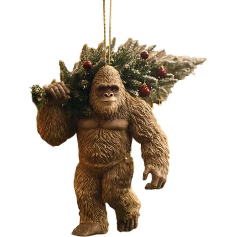 Ornement De Noël Sasquatch - Décor Festif Pour Arbre De Noël - Double Face HD - Léger Et Résistant - 1 Pièce (1/5)