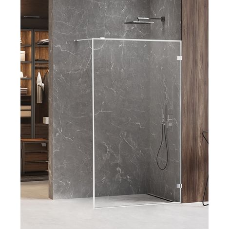 Paroi de douche à l'italienne chrome avec cadre 50 cm MAJORQUE CHROME (1/5)