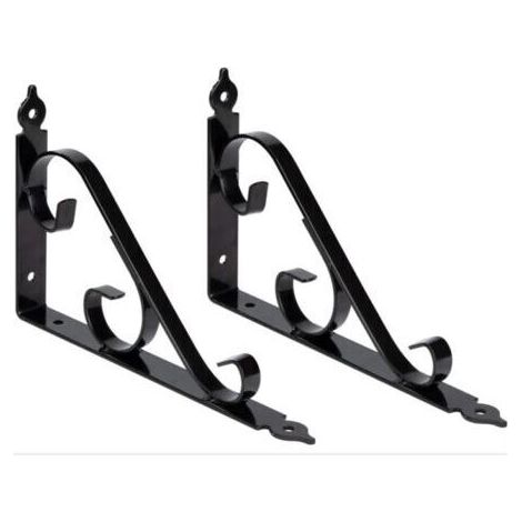 250mm x 164mm 1 Paire (Noir) Support Étagère Mural en Métal Support Équerre Triangulaire 90 Degrés Multifonctionnel D'étagère de Support avec Vis pour Jardinage, Salle de Bains, Cuisine