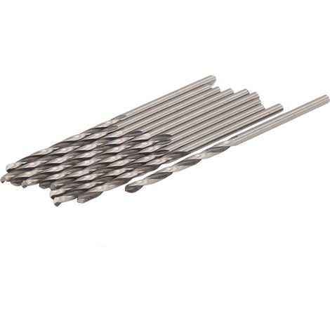 10 forets hélicoïdaux à queue droite en acier rapide, poinçonneuses pour applications industrielles, 1,85 mm (1/5)