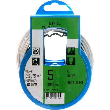 COURONNE 5M HO3VHH 2X0,75 BLANC PROFIPLAST PRP522711
