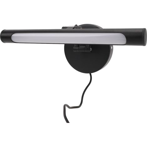 Barre lumineuse coiffeuse LED 3 températures 3000K-6000K variateur continu orientable USB finition mate miroir moderne 25cm (1/5)