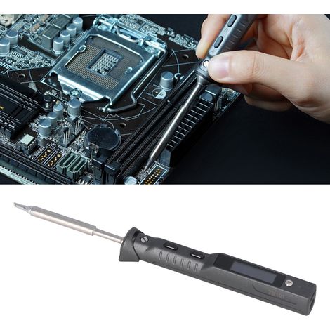 MINIWARE DC9-24V Neuer intelligenter Lötkolben Mini TS101: Schnelles Aufheizen per Knopfdruck, europäischer Standard 100-240 V (1/5)